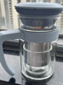 乐扣乐扣（LOCK&LOCK）玻璃泡茶杯组合杯茶水分离带把手男女杯子 400mL蓝色LLG972BLU 实拍图