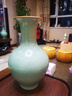 九藏尊品景德镇陶瓷器仿古花瓶影青釉官窑裂纹客厅家居装饰工艺品摆件 青瓷冰片赏瓶（高32㎝宽20㎝） 实拍图