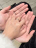 唯一（Winy）999纯银情侣戒指一对男女款求婚告白生日对戒情人节礼物女朋友 实拍图