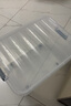 禧天龙塑料衣物收纳箱玩具整理箱车载储物箱55L 透明 1个装 带轮 实拍图