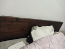 续写家具单双人实木床简约小户型家用卧室黑胡桃木1.8X2米稳稳床Pro-S 实拍图