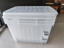 SPACEXPERT 衣物收纳箱特大号塑料整理箱车载储物箱50L透明 1个装 带提手 实拍图