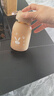 【京东物流送货上门】萌萌兔卡通水杯女牛奶玻璃杯创意便携杯子 咖色萌萌兔 330ml 1只 实拍图