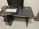 初学者  电脑桌台式家用电竞桌椅套装办公桌简约书桌游戏桌书房写字桌子 子夜黑120*60-电竞纹路 实拍图