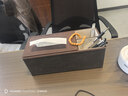 诺爵轻奢皮革纸巾盒欧式创意家用客厅抽纸盒酒店木纹中式定制印logo 高雅灰侧二格多功能纸巾盒 实拍图
