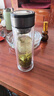 【京东物流配送】高硼硅双层玻璃杯大容量泡茶杯水杯子茶水分离杯 【双层加厚】茶杯350ml1只 实拍图
