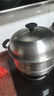爱仕达（ASD） 不锈钢蒸锅加厚复底带蒸笼蒸篦蒸馒头大汤锅 燃气明火电磁炉通用 三层蒸锅（半玻盖） 28cm 实拍图