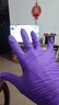 乌斯京丁晴手套 100只/盒大码一次性手套丁腈厨房食品级紫色橡胶手套 实拍图