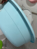 茶花塑料浴盆脸盆儿童洗脸盆家务清洁盘洗菜盆加厚洗衣盆浴室 新款蓝色-大号58cm 实拍图