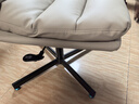 顾全电脑椅家用化妆椅卧室书桌椅子升降学习椅舒适久坐环保真皮办公椅 奶白-支架脚【进口真皮】 实拍图