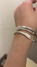 顺庆银楼S9999足银手镯女竹节手镯年轻款银镯子新款银饰送好友开学礼物 竹报平安银手镯约20克+证书 实拍图