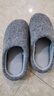 【95成新】京东京造【羊毛拖】可拆卸两面可穿棉拖鞋家居拖鞋男大象灰40-41 JZ-2443   实拍图