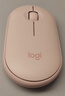 罗技（Logitech）时尚系列 PEBBLE鼠标 无线蓝牙鼠标 办公静音鼠标 女性鼠标对称鼠标 鹅卵石造型 玫瑰粉 实拍图