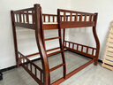 月堤湖胡桃色儿童上下床实木高低床双层床上下铺床两层木床子母床 胡桃色爬梯款单床+床垫 上铺宽130cm下铺宽150cm（店铺爆款） 实拍图