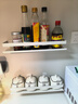田园沐歌厨房置物架免打孔调料收纳壁挂沥水筷筒锅盖刀挂枪灰家居厨具用品 【可拆卸】调味架双层40CM 实拍图