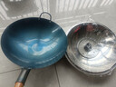荣事达（Royalstar）章丘手工锻打铁锅老式炒锅无涂层不粘炒菜锅圆底燃气灶有盖40cm 实拍图