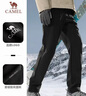 骆驼（CAMEL）户外冲锋软壳裤女防风防水加绒登山裤男丨火山岩发热 A13CAVV107 实拍图