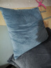 京东京造棉花糖抱枕 超柔棉棉绒沙发床头客厅办公室腰靠枕垫 蓝色45x45cm 实拍图