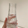 玻璃花瓶透明植物插花瓶水培容器大花瓶装饰客厅摆件 透明水波纹20*6*9 1个装 实拍图