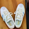 adidas「T头鞋」VL COURT 2.0复古休闲板鞋德训鞋阿迪达斯轻运动 汉玉白/蓝色/金色 (推荐女生选小半码)   38 实拍图
