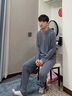Charm Kendo男士睡衣居家服高档80S莫代尔秋季薄款亲肤长袖休闲春秋套装礼盒 深灰【莫代尔家居套装礼盒装】 送老公实用高级感 XL(130-155斤) 晒单实拍图