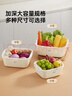 炊大皇沥水篮洗菜盆厨房家用双层加厚洗水果 中号 汉白 实拍图