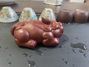 玉颐阁送礼佳品宜兴紫砂茶宠摆件精品可养手工茶玩招财小貔貅威震四方 大红袍款 实拍图