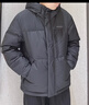 波司登（BOSIDENG）冬季羽绒服男士宽松短款休闲加厚连帽圆领休闲百搭外套 【店长推荐】星尘灰8F63 XL 185/104A 体重约155-170斤 实拍图