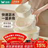 双枪双层洗菜盆沥水篮厨房家用塑料水果盘滤水淘菜洗菜篮子6件套 实拍图