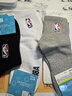 NBA袜子男士秋冬运动袜抗菌防臭消臭吸汗无骨棉袜跑步中筒篮球袜3双 实拍图