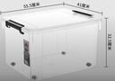 禧天龙塑料衣物收纳箱玩具整理箱车载储物箱55L 透明 1个装 带轮 实拍图