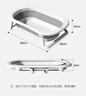 iuu婴儿洗澡盆 可折叠宝宝浴盆大号 洗澡神器躺托浴架新生儿童用品 【北欧灰】+脸盆*3 材质：FAD食品级材质检测认证 实拍图
