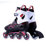 美洲狮（COUGAR ）成人可调码数轮滑鞋直排轮溜冰鞋 黑红L码 实拍图