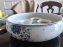 瓷牌茗粗陶特大号茶洗陶瓷青花瓷水洗碗杯笔洗玻璃茶杯碗水盂功夫茶具茶道配件栽种水植花盆果盆 陶瓷国色天香茶洗-大号（10英寸） 实拍图