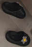 京东京造 太阳花 EVA儿童拖鞋夏男宝拖鞋女童卡通洗澡婴幼儿凉鞋 黑34-35 实拍图