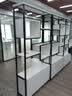 喆威屏风隔断柜办公室展示架现代简约置物架工业风装饰架书架 80长30深200高 浅胡桃+黑架 送货上门 实拍图