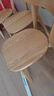 远舰全实木椅子餐椅家用靠背椅中古风原木风奶油风书桌椅简约餐桌椅子 原木色+纯实木座板 全实木 1把（整装发货免安装 两把起发） 实拍图