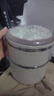 京东物流 大容量双层保温饭盒 加厚不锈钢便携密封便当收纳盒 【两层】米白色 实拍图