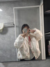 鸭鸭（YAYA）骐骥红羽绒服女短款2025秋冬新款甜美小香风保暖防寒百搭外套XJ 米白色 L 【建议130-160斤】 实拍图