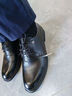 卡帝乐鳄鱼（CARTELO）英伦牛皮商务正装休闲男士低帮系带皮鞋男511  黑色 44 实拍图