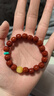 保真正品云南保山南红玛瑙手串女款满色柿子红老型珠手链单圈礼物 收藏级南红老型蜜蜡款8mm 实拍图
