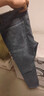 真维斯（Jeanswest）王一博代言牛仔裤男秋冬新款天丝舒适修身直筒高端潮牌休闲裤子男 蓝灰【加绒保暖】 32 码(2尺5) 【建议130-140斤】 实拍图