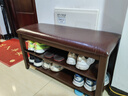 爰京实木换鞋凳家用鞋柜软包两层可坐穿鞋凳试鞋凳子床尾凳80cm胡桃色 实拍图