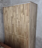 福霜【包安装】全实木衣柜家用卧室推拉门收纳柜子移门原木风大衣橱 120宽50深180高 (原木无漆)纯实木无贴皮 实拍图