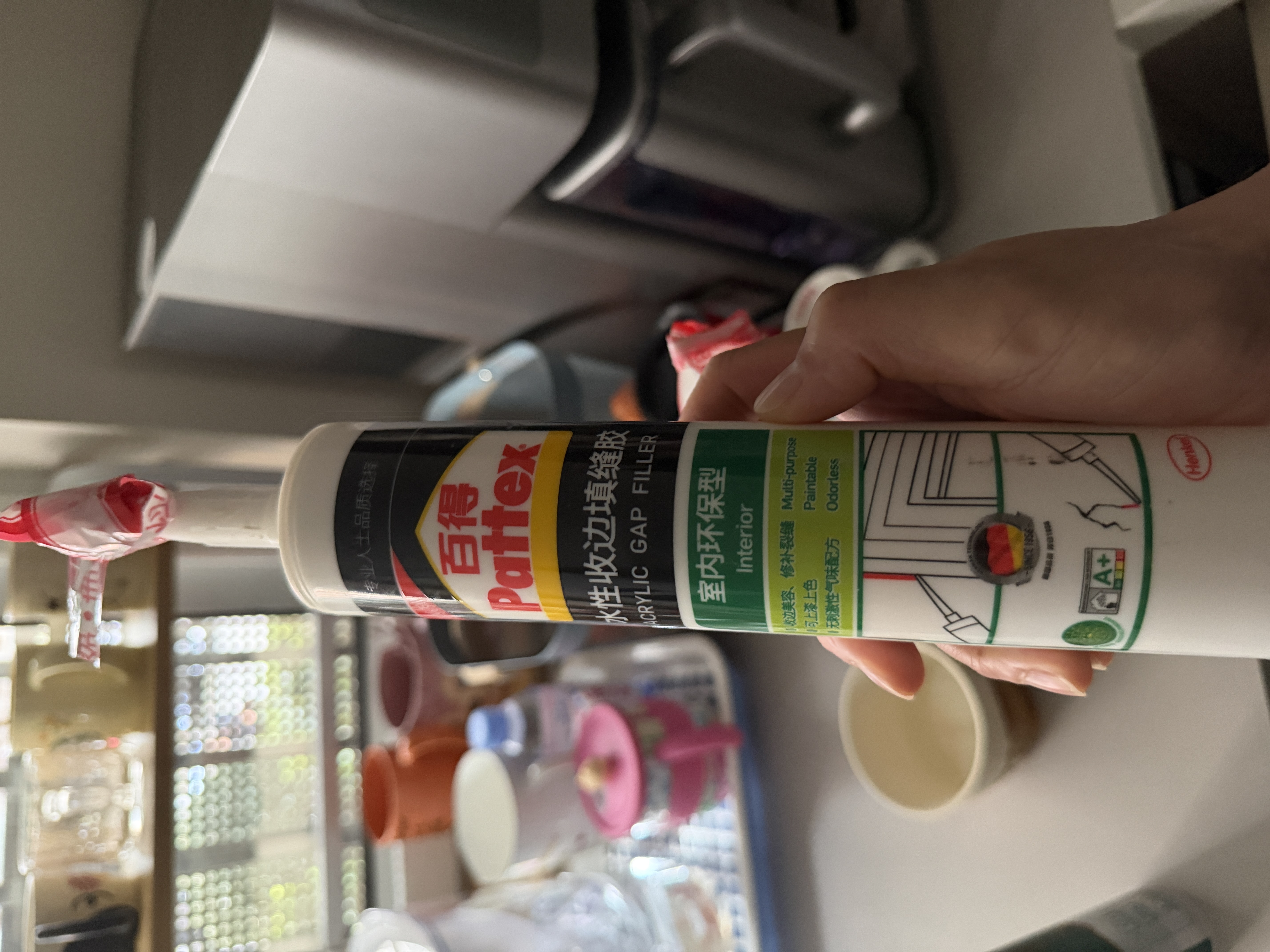 汉高百得（Pattex）德国汉高水性收边胶美容胶玻璃胶门窗框收边填缝密封胶象牙白2支 实拍图
