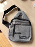 运动跑步包男休闲斜挎包手机包防泼水健身包女单肩包 灰色 实拍图