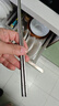 双枪100%纯钛筷子 家用高档金属筷钛质中空防烫防滑轻量便携餐具 银色 实拍图