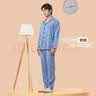 宜而爽【100%纯棉 可外穿】睡衣套装男士翻领家居服 实拍图