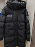 雪中飞秋冬新款时尚休闲舒适廓形男士“H”版型印花立领连帽羽绒服男 黑色|8056 XL /180/100A 实拍图