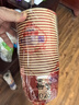优奥一次性碗500ml*25只新年本色纸碗红色乔迁结婚喜庆马年餐具用品 实拍图